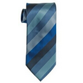 Stock Blue Striped Polyester Tie
